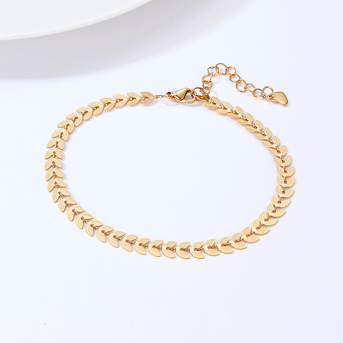 Leaf Anklet [201 Stainless Steel, 18K Gold Plated]