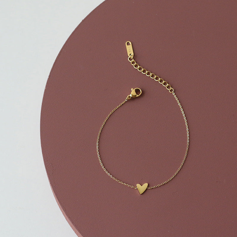 Pure Heart Bracelet [304 Stainless Steel,18K Gold Plated]