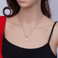 Round Letter Necklace [304 Stainless Steel,18K Gold Plated]