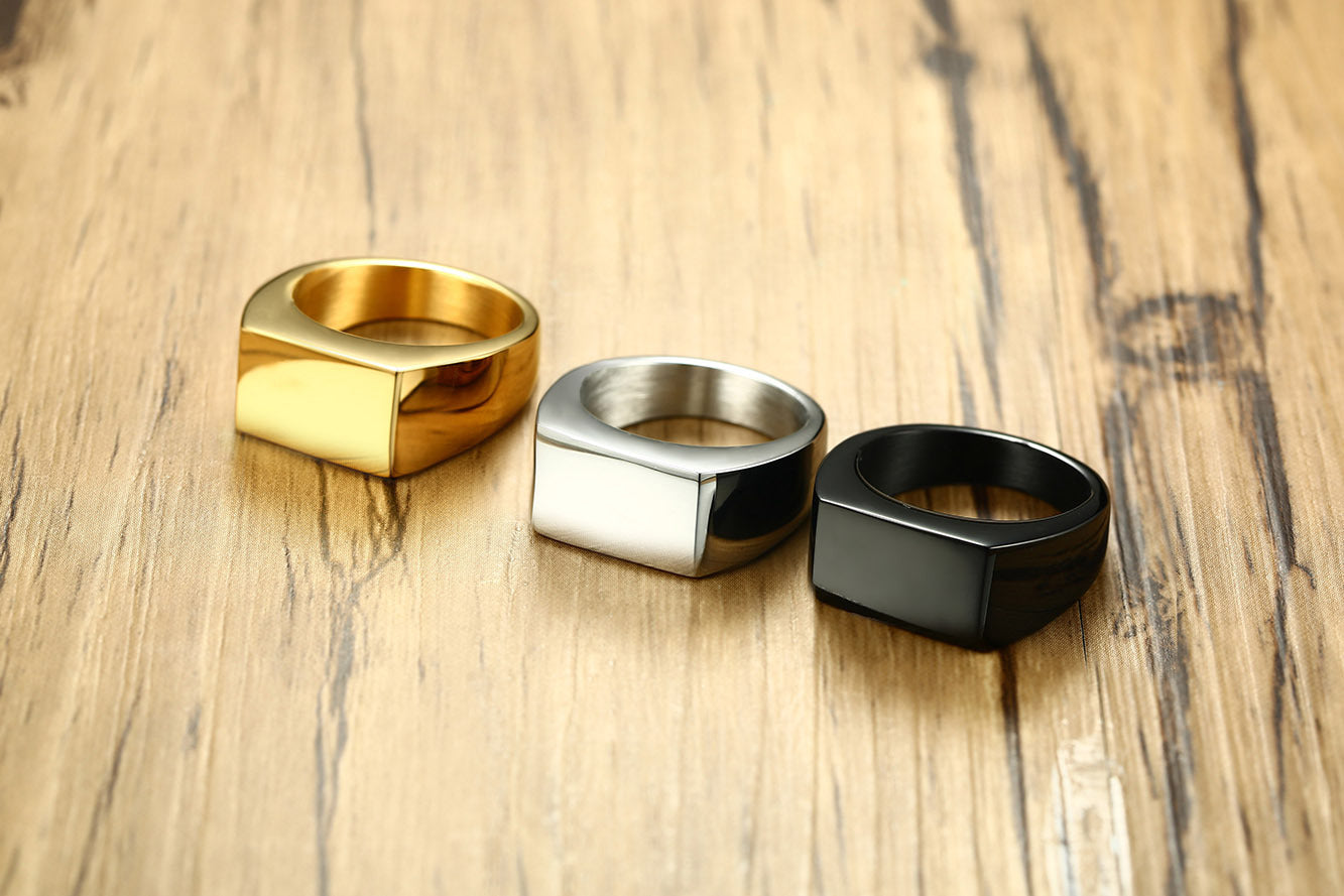 simple style geometric stainless steel rings stainless steel rings