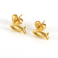 Star Heart Shape Airplane Earrings [304 Stainless Steel,18K Gold Plated]