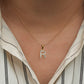 Letter Pearl Necklace [304 Stainless Steel,18K Gold Plated]