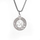 Retro Solid Color Eye Pendant Necklace  [304 Stainless Steel]