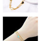 Braceletas de concha de diamante artificial [304 acero inoxidable, 18K de oro chapado]