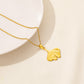 Leaves Pendant Necklace [304 Stainless Steel,18K Gold Plated]