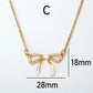 Bow Knot  Pendant Necklace Necklace [304 Stainless Steel]