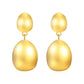 Oval Drop Earrings [304 Stainless Steel,18K Gold Plated]