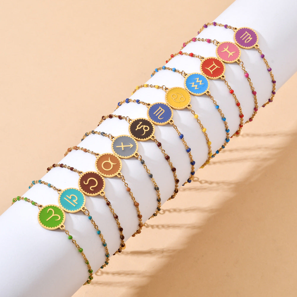 Constellation Enamel plating bracelets [304 Stainless Steel]