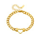 Various Heart Shape Chain Bracelets [Stainless Steel]