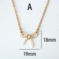 Bow Knot  Pendant Necklace Necklace [304 Stainless Steel]