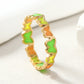 Colored Butterfly Enamel Ring [Stainless Steel]