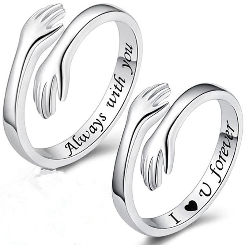 Love You Hug Ring [Stainless Steel]