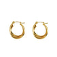 Geometric Solid Color  Hoop Earrings [304 Stainless Steel,18K Gold Plated]