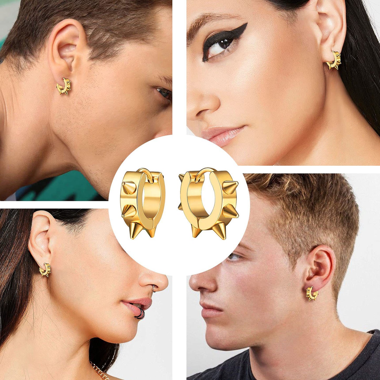 Punk Ear Studs 1 κομμάτι [από ανοξείδωτο χάλυβα]