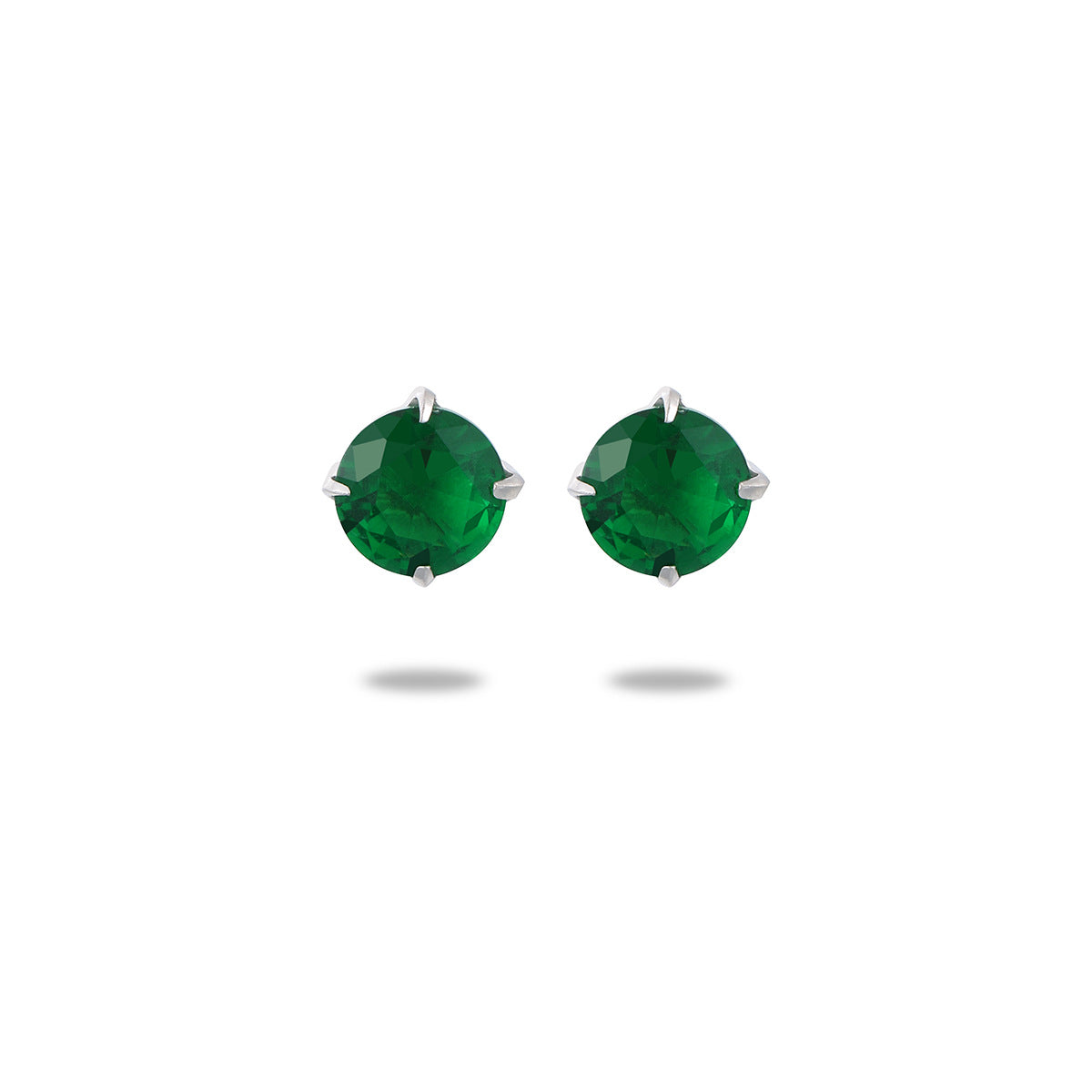 Round Colour Rhinestones Earrings [304 Stainless Steel]