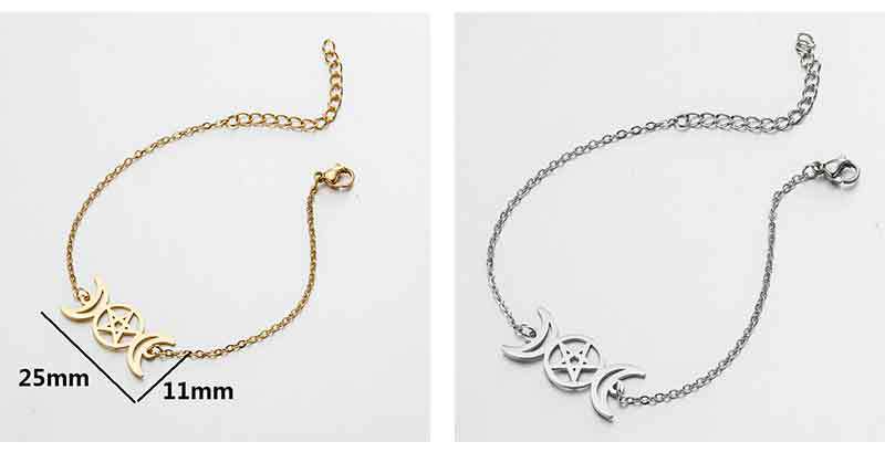 Fashion Shapes Chain Bracelet [201 Stainless Steel, 18K Gold Plated]