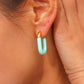 Pastel U Shaped Earrings [304 Stainless Steel,18K Gold Plated]