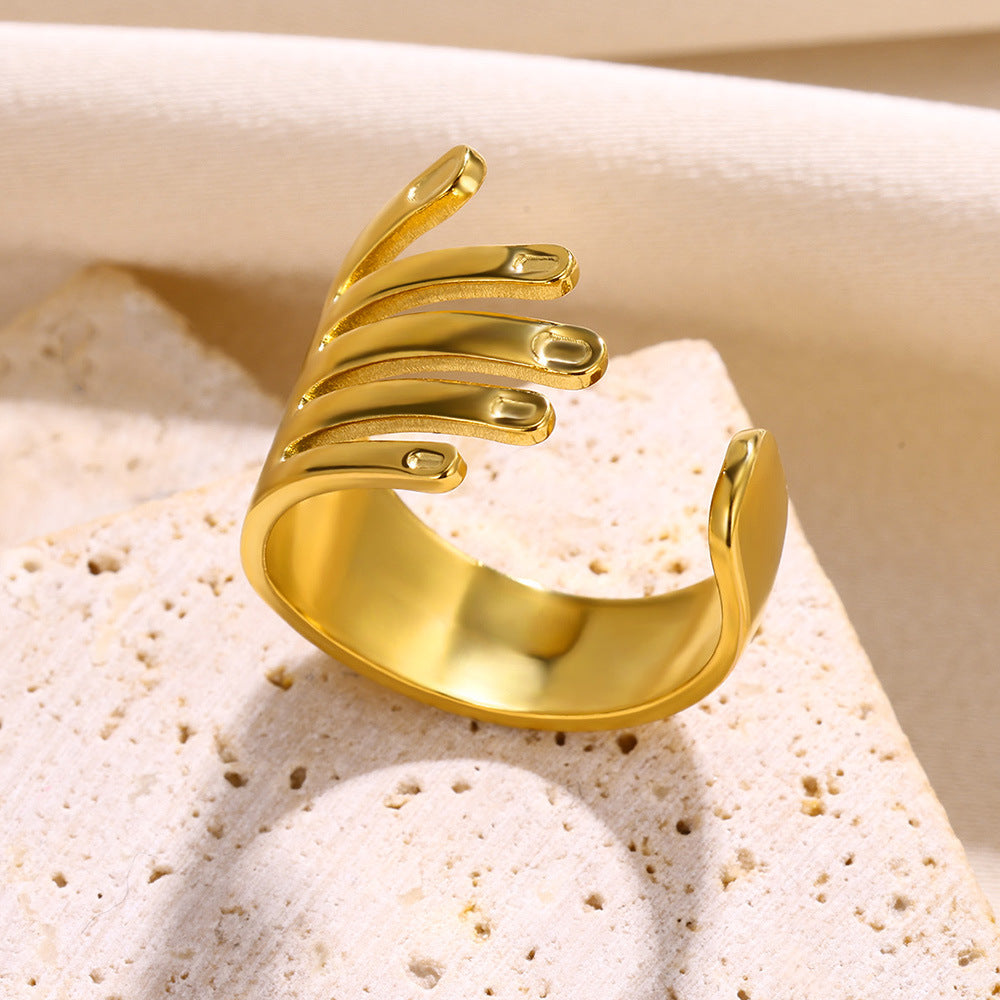 Mix Style Ring [304 Stainless Steel 18K Gold Plated]