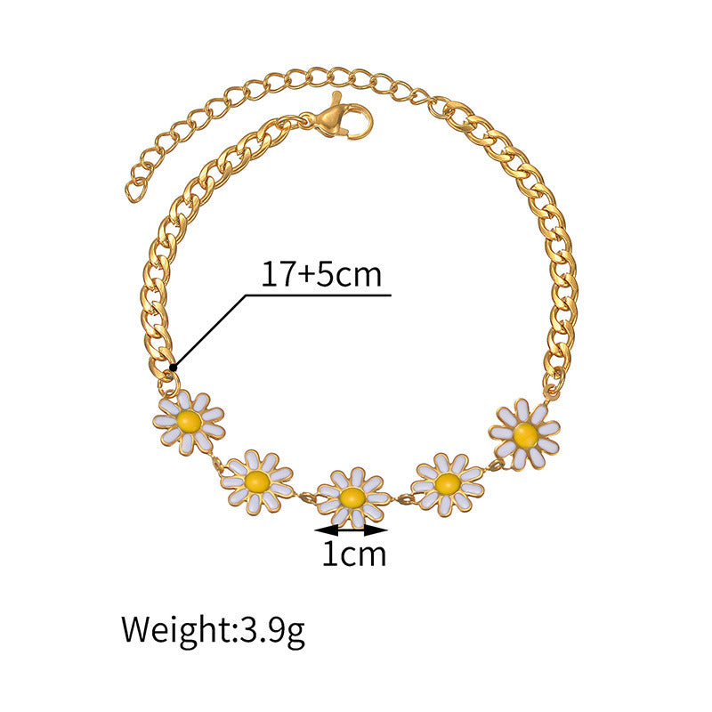 Elegant Flower Bracelets [304 Stainless Steel]