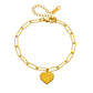 Various Heart Shape Chain Bracelets [Stainless Steel]