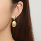 Oval Drop Earrings [304 Stainless Steel,18K Gold Plated]