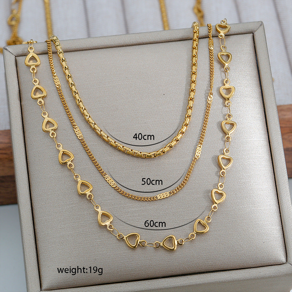 Triple Layered Necklaces [304 Stainless Steel]