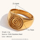 Simple Style Geometric Stainless Steel Rings 1 Piece