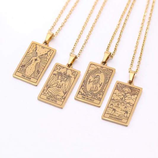 Human Tarot hanger ketting [304 roestvrij staal]