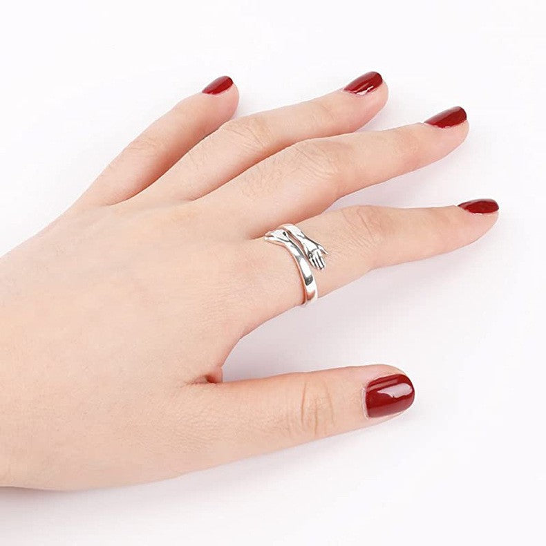 Love You Hug Ring [Stainless Steel]