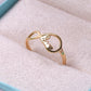 Love Open Ring [304 Stainless Steel 18K Gold Plated]