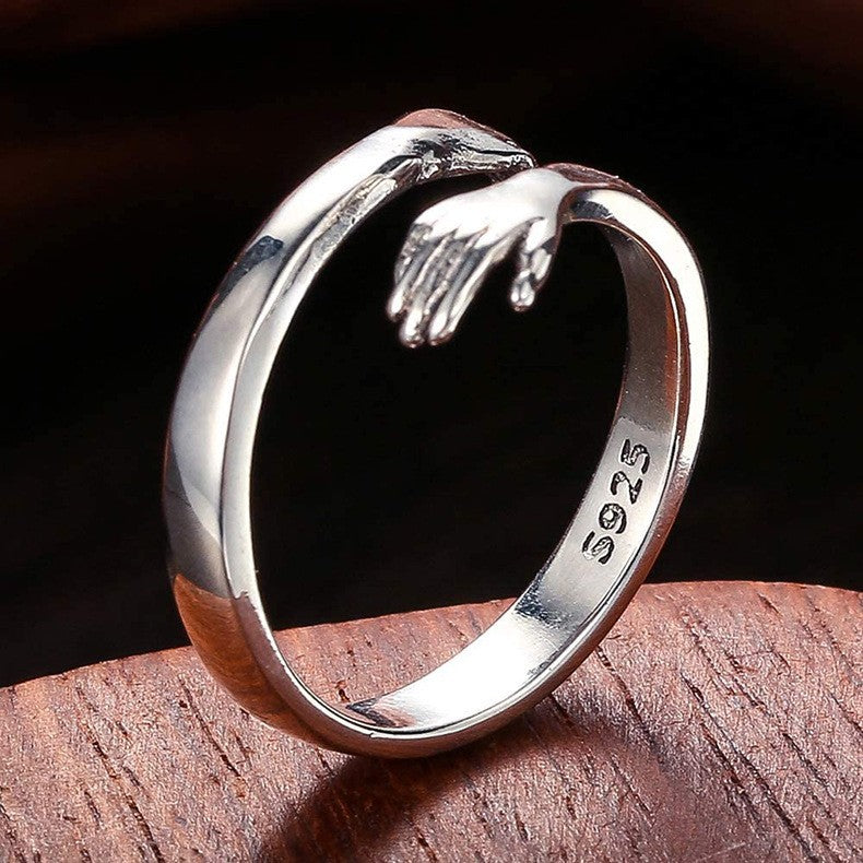 Love You Hug Ring [Stainless Steel]