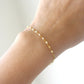 Filled Flat Cable Chain Bracelet [Stainless Steel, 14K Gold Plated]