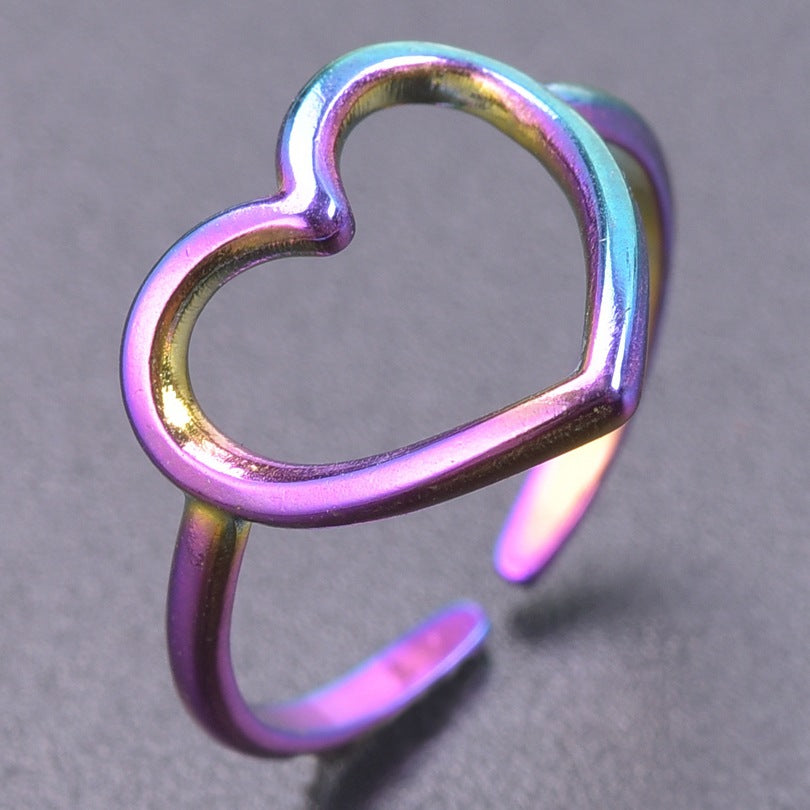 Hollow Heart Ring [304 Stainless Steel]