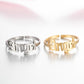 Words Ring [201 Stainless Steel, 18K Gold Plated]