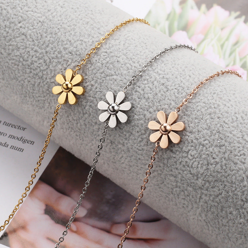 Flower Anklet [Stainless Steel]