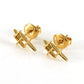 Star Heart Shape Airplane Earrings [304 Stainless Steel,18K Gold Plated]