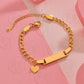 Love Heart Bracelet [201 Stainless Steel,18K Gold Plated]