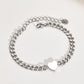 Heart Curb Chain Bracelet [201 Stainless Steel]