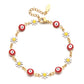 Devil's eye Flower Enamel Bracelets [Stainless Steel]