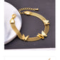 Butterfly Chain Bracelet [304 Stainless Steel, 18K Gold Plated]