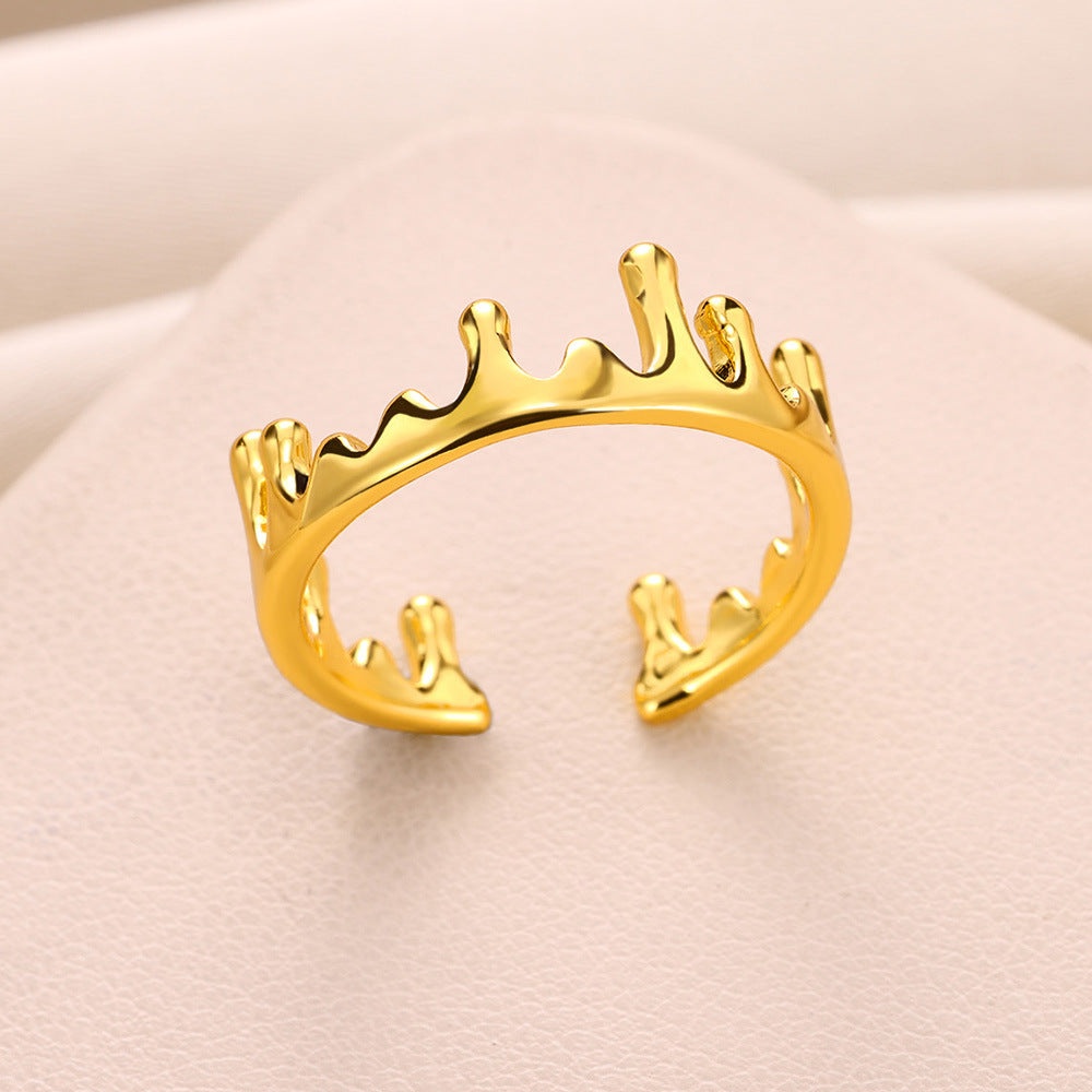 Mix Designs Ring [304 Stainless Steel 18K Gold Plated]