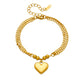 Various Heart Shape Chain Bracelets [Stainless Steel]