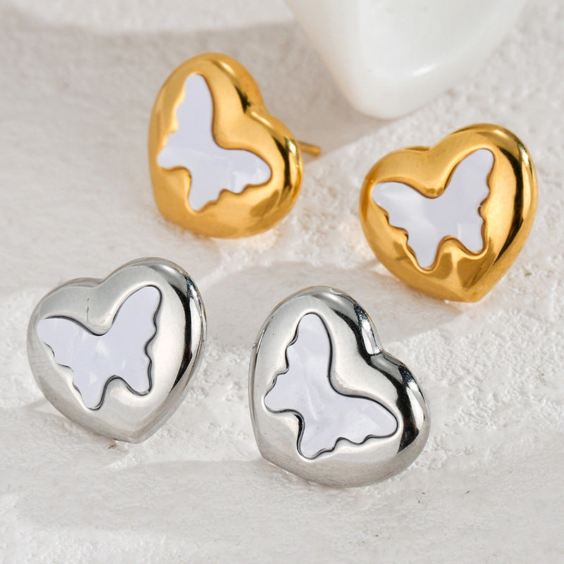 Mix Heart Designs Earrings [304 Stainless Steel]