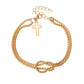 Roman Style Knot Bracelet [304 Stainless Steel 18K Gold Plated]