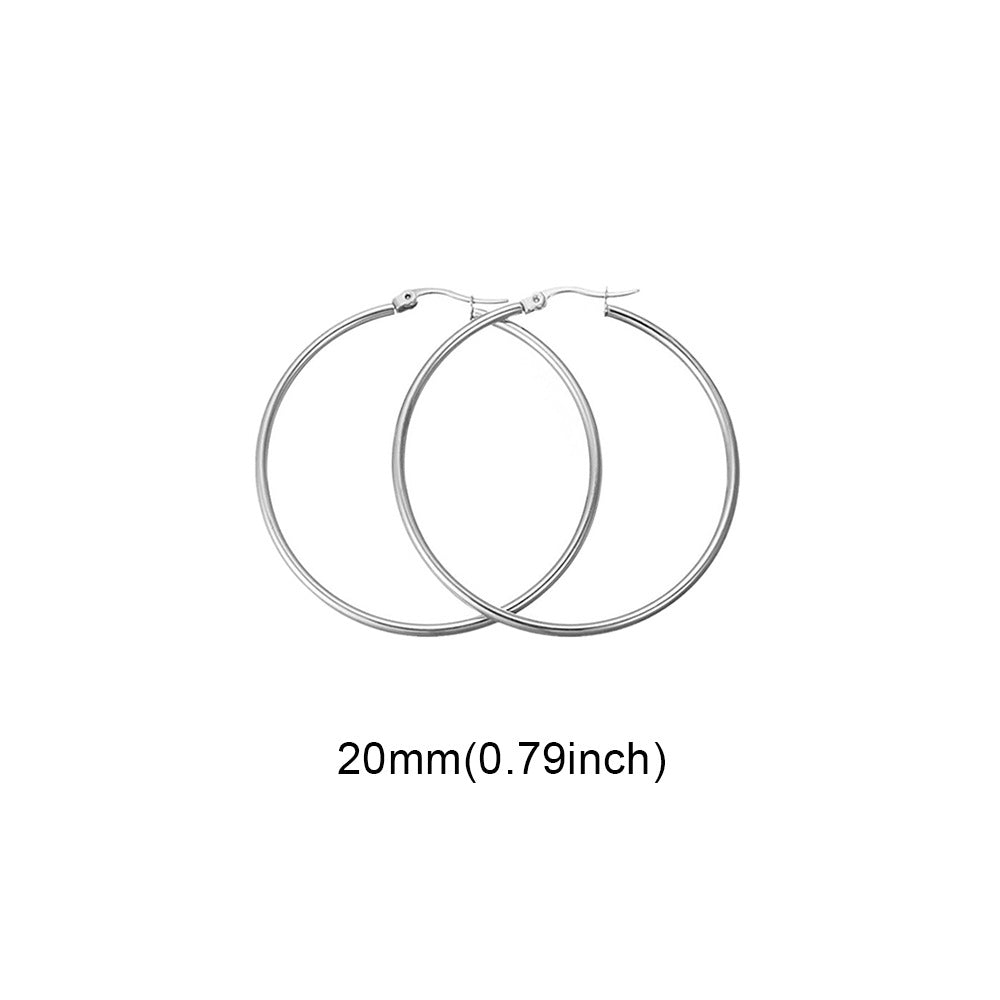 Thin Hoop Earrings [Stainless Steel]