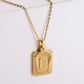 Simple Style Plating Letter Pendant Necklace [304 Stainless Steel,18K Gold Plated]