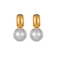 Pearl Gold Earrings [304 Stainless Steel]