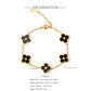 Flower Color Block Bracelets [316L Stainless Steel,Gold Plated]