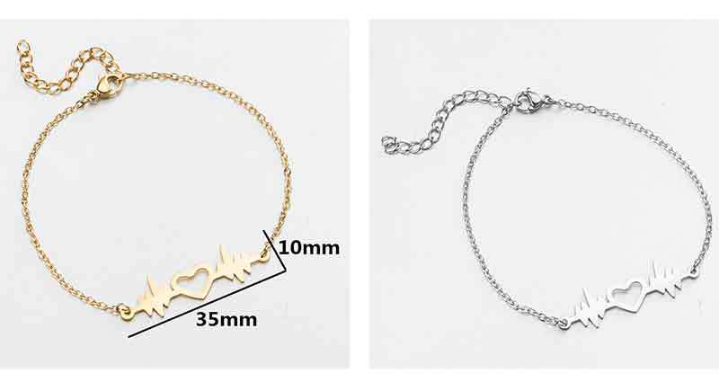 Fashion Shapes Chain Bracelet [201 Stainless Steel, 18K Gold Plated]