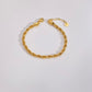 Thin Chain Bracelet [304 Stainless Steel,16K Gold Plated]